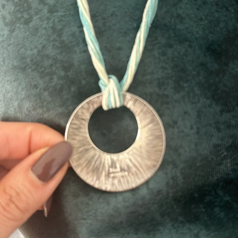 Lia Sophia silver and turquoise necklace